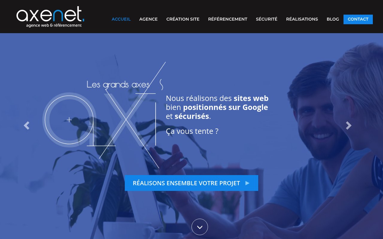 Apercu du site Axenet